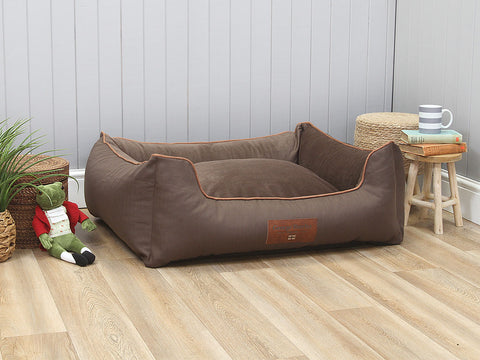 Savile Orthopaedic Walled Dog Bed - Tanner's Brown, Large