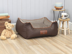 Monxton Orthopaedic Walled Dog Bed - Chestnut / Sable, Small