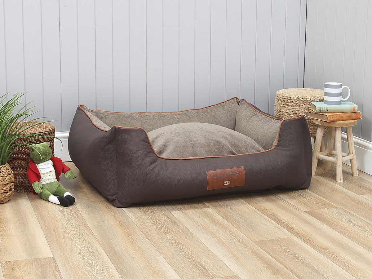 Monxton Orthopaedic Walled Dog Bed - Mocha / Sable, Large