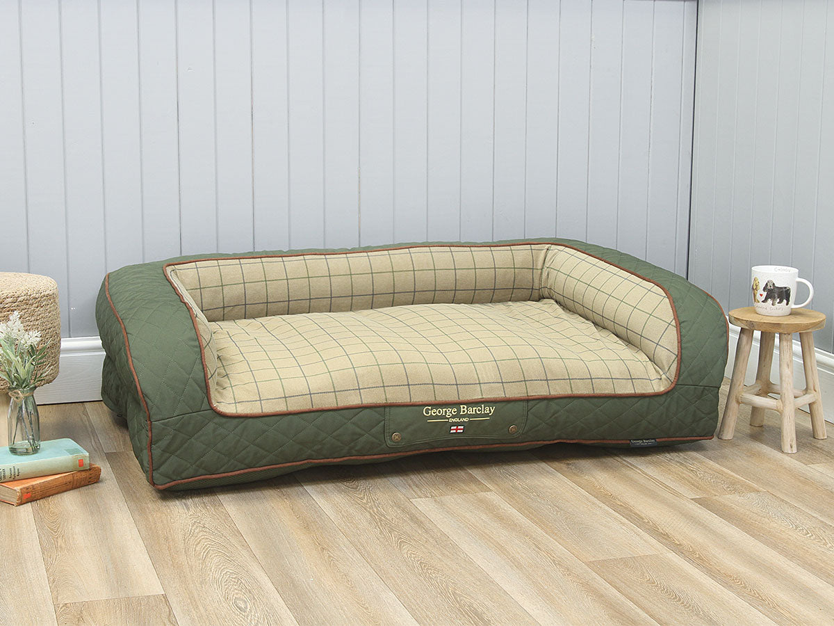 Country Dog Sofa Bed - Olive Green, Large