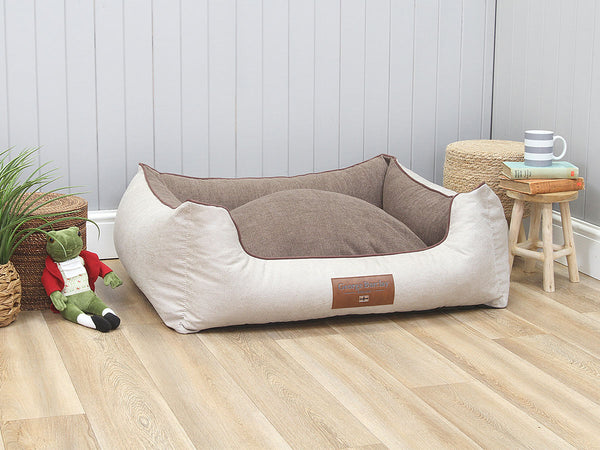 Burley Orthopaedic Walled Dog Bed - Cream Fudge, Large