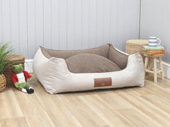 Burley Orthopaedic Walled Dog Bed - Cream Fudge, Large