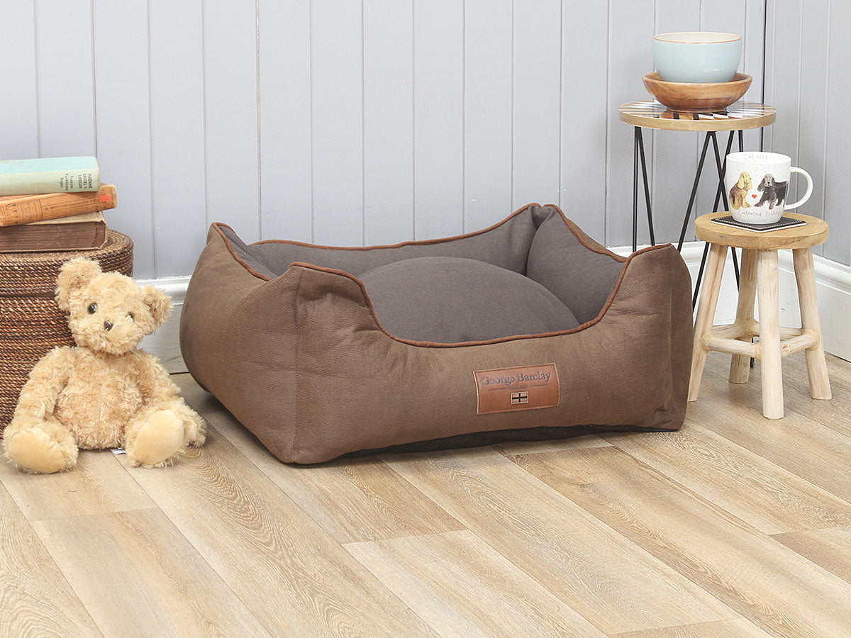 Monxton Orthopaedic Walled Dog Bed -  Cocoa / Deep Bronze, Small