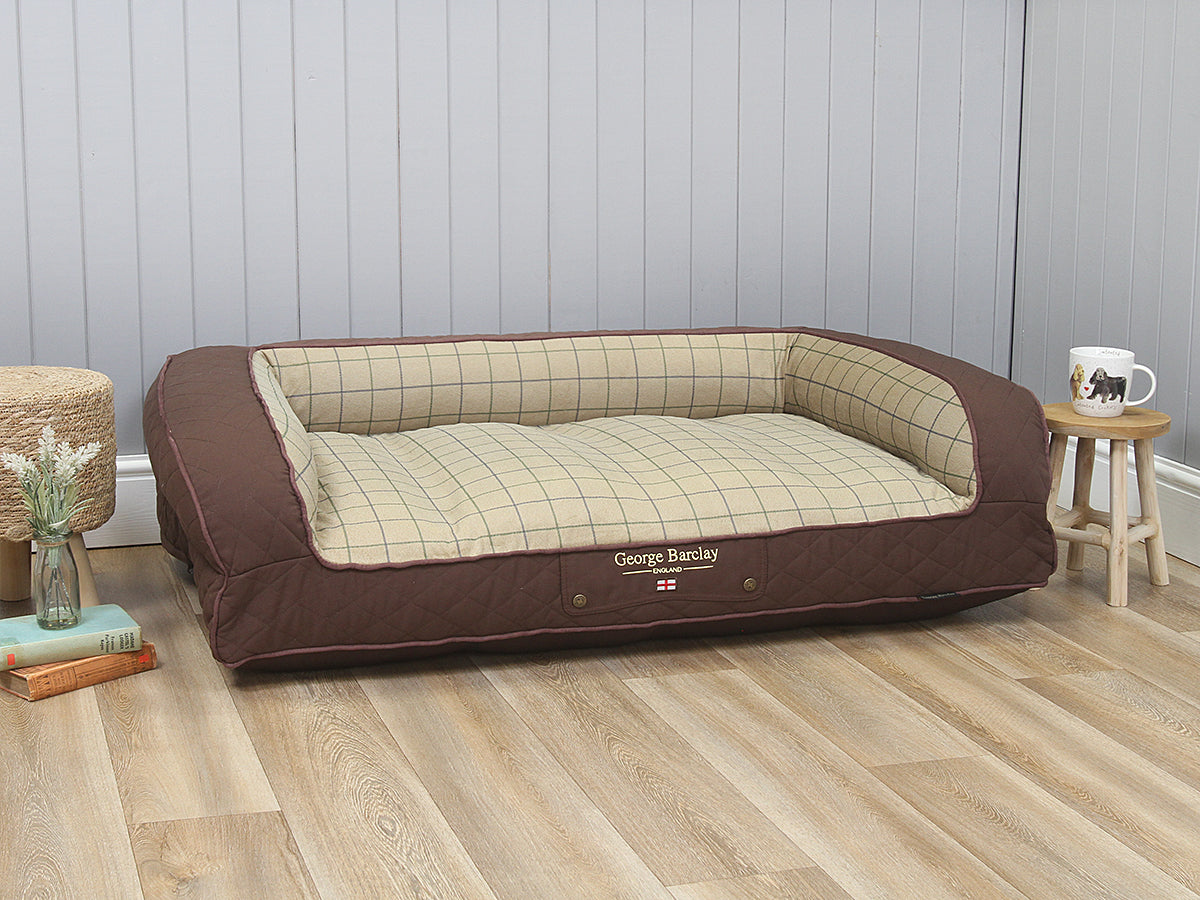 Country Dog Sofa Bed for Large Dogs Chestnut Brown Colour