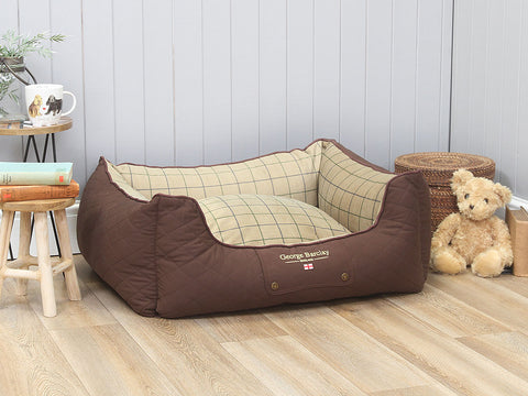 Country Orthopaedic Walled Dog Bed - Chestnut Brown, Medium