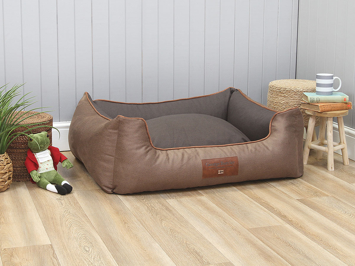 Beckley Orthopaedic Walled Dog Bed - Caramel / Mocha, Large