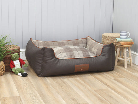 Heritage Orthopaedic Walled Dog Bed - Dark Chocolate, Large