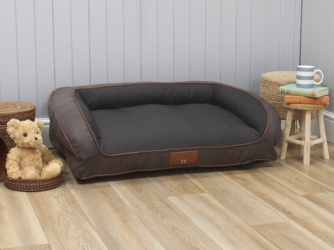 Hythe Dog Sofa Bed - Smoked Peat, Medium