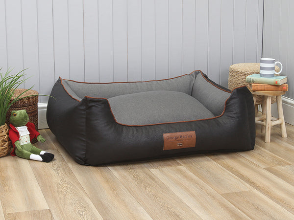 Hythe Orthopaedic Walled Dog Bed - Charcoal/Ash, Large