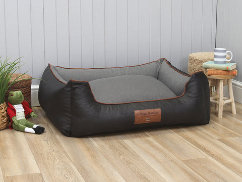 Hythe Orthopaedic Walled Dog Bed - Charcoal/Ash, Large