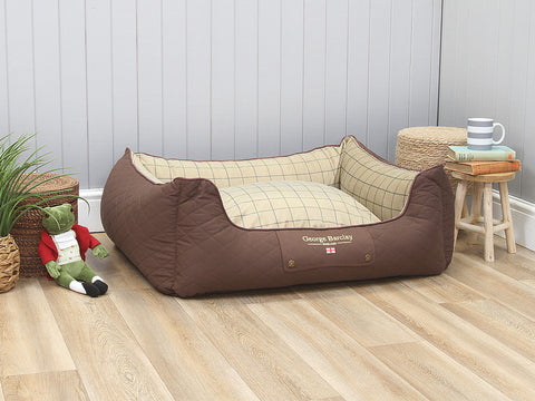 Country Orthopaedic Walled Dog Bed - Chestnut Brown, Large