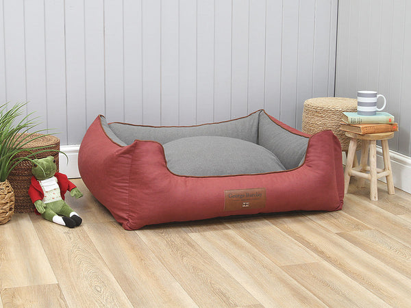 Hursley Orthopaedic Walled Dog Bed - Cabernet / Ash, Large