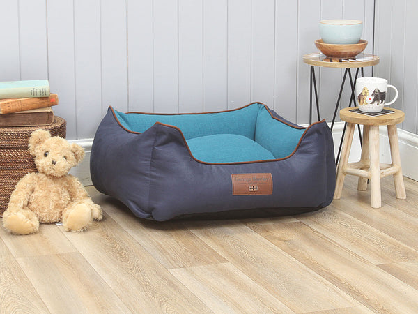 Beckley Orthopaedic Walled Dog Bed - Aquamarine, Small