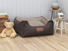 Hyde Orthopaedic Walled Dog Bed - Espresso / Latte, Small