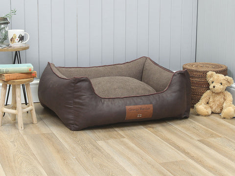 Minstead Orthopaedic Walled Dog Bed - Chocolate, Medium