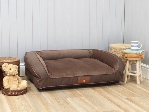 Savile Dog Sofa Bed - Tanner's Brown, Medium