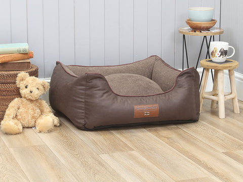 Burley Orthopaedic Walled Dog Bed - Chocolate Fudge, Small