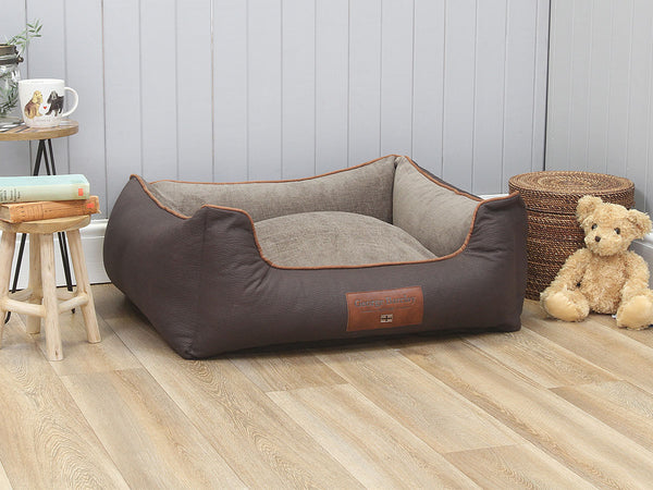 Monxton Orthopaedic Walled Dog Bed - Mocha / Sable, Medium