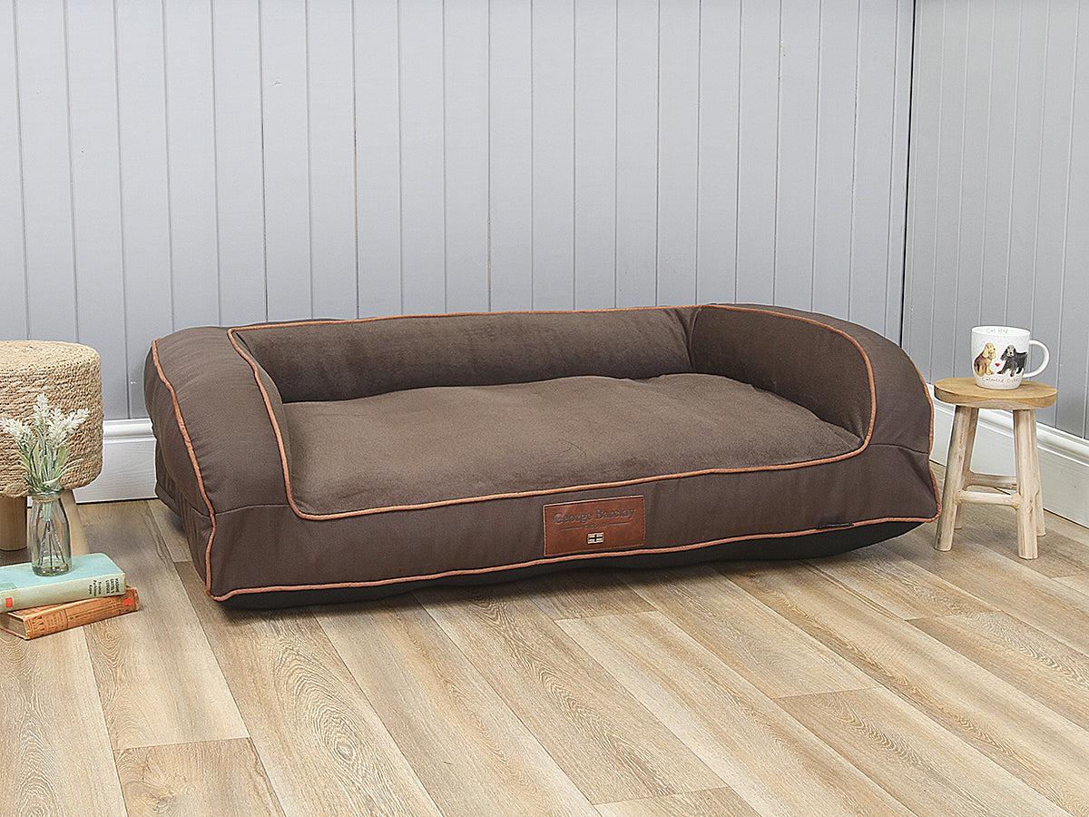 Savile Dog Sofa Bed - Tanner's Brown, Large