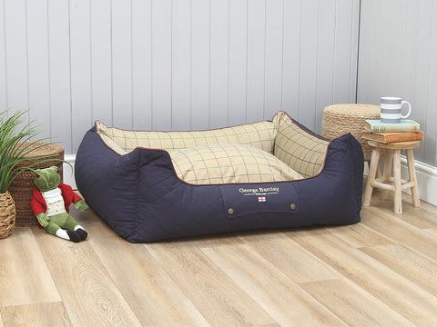 Country Orthopaedic Walled Dog Bed - Midnight Blue, Large