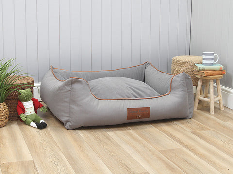 Savile Orthopaedic Walled Dog Bed - Mason's Grey, Large