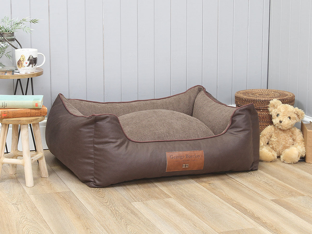 Burley Orthopaedic Walled Dog Bed - Chocolate Fudge, Medium