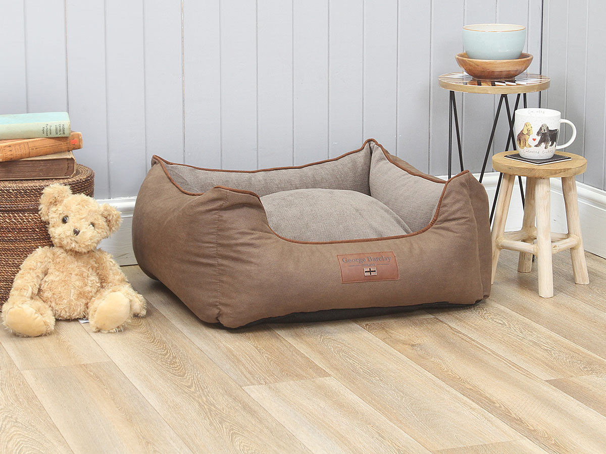 Exbury Orthopaedic Walled Dog Bed - Latte, Small