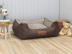 Monxton Orthopaedic Walled Dog Bed - Chestnut / Sable, Medium