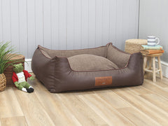 Burley Orthopaedic Walled Dog Bed - Chocolate Fudge, Large