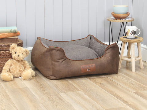 Monxton Orthopaedic Walled Dog Bed -  Cocoa / Chestnut, Small