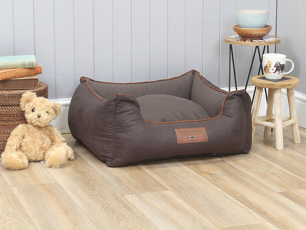 Hursley Orthopaedic Walled Dog Bed - Chocolate / Chestnut, Small