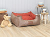 Selbourne Orthopaedic Walled Dog Bed - Ginger / Chestnut, Small