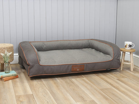 Hythe Dog Sofa Bed - Stone, Large