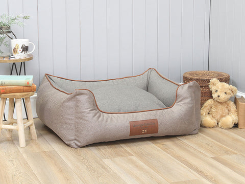 Beckley Orthopaedic Walled Dog Bed - Taupe, Medium