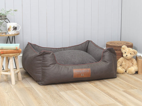 Burley Orthopaedic Walled Dog Bed - Charcoal, Medium