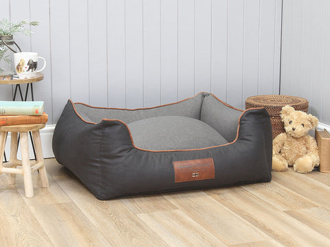 Beckley Orthopaedic Walled Dog Bed - Midnight / Dove, Medium