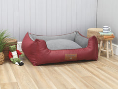 Burley Orthopaedic Walled Dog Bed - Rosso / Oslo, Large