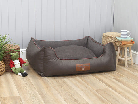 Burley Orthopaedic Walled Dog Bed - Charcoal, Large