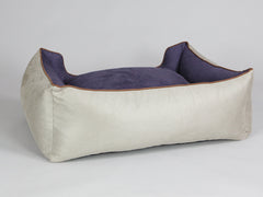 Selbourne Orthopaedic Walled Dog Bed - Taupe / Grape, Large