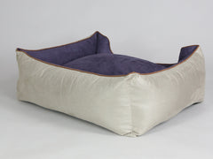 Selbourne Orthopaedic Walled Dog Bed - Taupe / Grape, Large