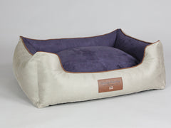 Selbourne Orthopaedic Walled Dog Bed - Taupe / Grape, Large